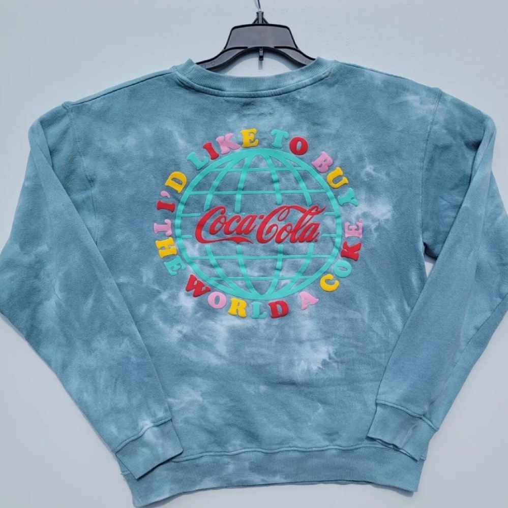 Sweatshirt Coca-Cola 1971 The Unity Collection Green Tie Dye Sweater Logo - Copy